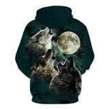 sweat loup pleine lune dos