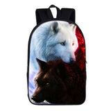 sac dos loup blanc noir