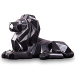 statue-lion-origami-noir