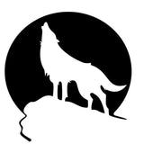 sticker loup pleine lune