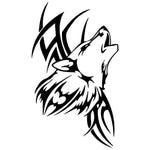 sticker loup tribal