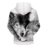 sweat a capuche loup dos