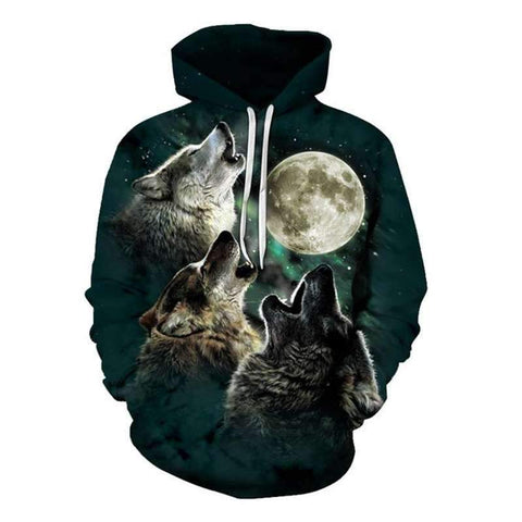 sweat loup pleine lune