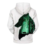 sweat loup vert dos