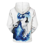 sweat shirt imprime loup dos