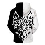 sweat shirt motif loup tribal