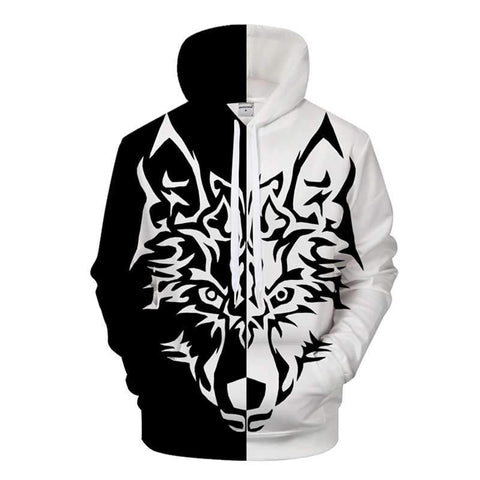 sweat shirt motif loup