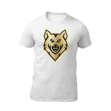 t-shirt blanc tete de loup doree
