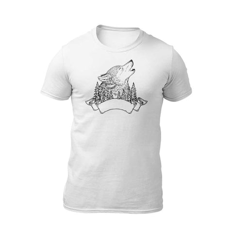 t-shirt imprime loup