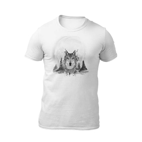 t-shirt loup lune