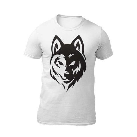 t-shirt loup tribal