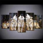 tableau 5 parties de loups gris