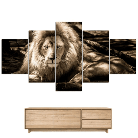 tableau-lion-couche