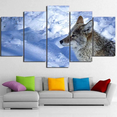 tableau loup profil