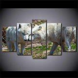 tableau mural loup blanc douceur