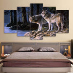 tableau peinture loup