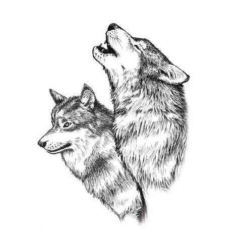 tatouage loup couple