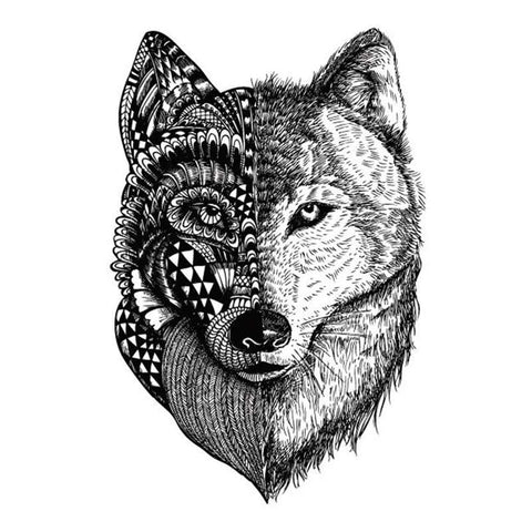 tatouage masque loup