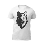 TEE-SHIRT LOUP "BLANC ET NOIR"