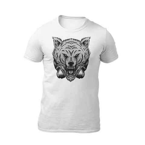 tee shirt loup gris