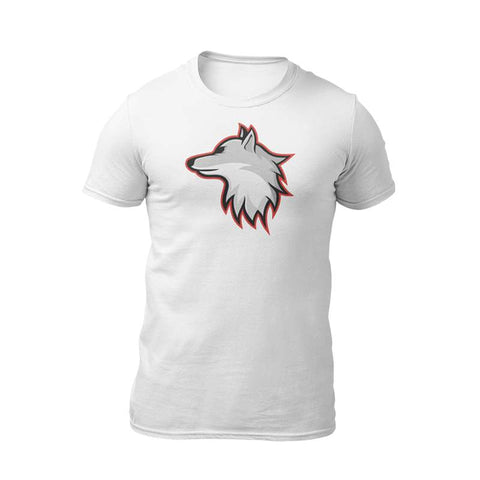tee-shirt motif loup blanc