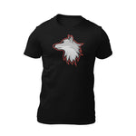 tee-shirt noir motif loup