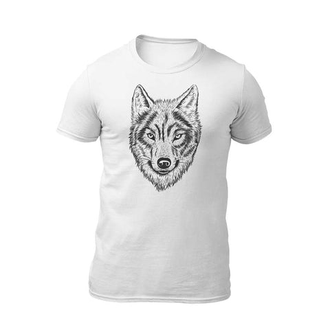 tee-shirt tete de loup gris