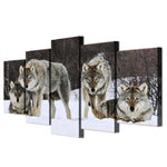 toile multi panneaux loup